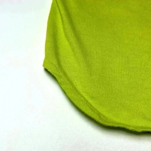 Vintage Adidas Tank Top Medium Lime Green Exercise Stretchy Yoga Walk Beach Pool - Picture 2 of 8